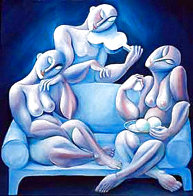 Light Blue Couch EE 1990 Limited Edition Print by Yuroz - 0 Light Blue Couch EE 1990 Limited Edition Print by Yuroz - 0