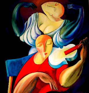 White Violin 1990 - Huge Limited Edition Print - Yuroz White Violin 1990 - Huge Limited Edition Print - Yuroz