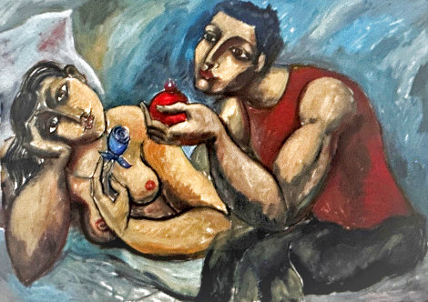 Taste My Pomegranate 2004 54x74 - Huge Mural Size Original Painting -  Yuroz
