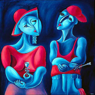Harmony in Red 1990 Super Huge Limited Edition Print - Yuroz Harmony in Red 1990 Super Huge Limited Edition Print - Yuroz