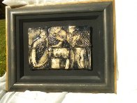Holding the Rose, 6 Ceramic Tiles 24x29 Sculpture by Yuroz - 1 Holding the Rose, 6 Ceramic Tiles 24x29 Sculpture by Yuroz - 1