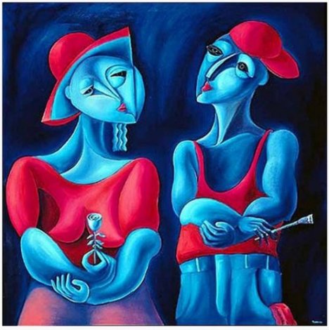 Harmony in Red AP 1990 Huge Limited Edition Print -  Yuroz