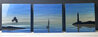 Evening Drift - 3 Panel  Triptych 2022 16x48 - Huge Painting Original Painting by Nicholas Yust - 1