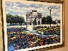 Garden of Tuileries - Paris, France - 1980 48x38 Huge Original Painting by John Zaccheo - 1