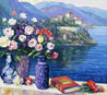 Mediterranean Scene Embellished Giclee on Canvas Limited Edition Print by John Zaccheo - 0