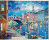 Rialto Bridge Embellished - Venice, Italy Limited Edition Print by John Zaccheo - 1