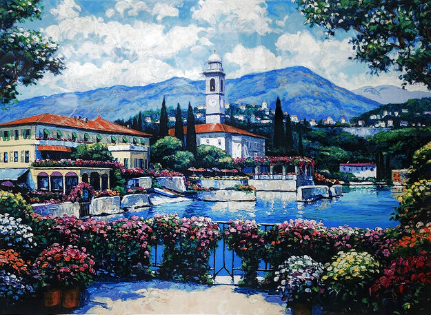 Italian Springtime Limited Edition Serigraph by John Zaccheo - For