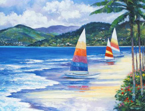 Seaside Sails Limited Edition Print - John Zaccheo