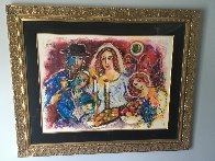 Untitled Wedding 1980 39x47 Huge HS Original Painting by Zamy Steynovitz - 1 Untitled Wedding 1980 39x47 Huge HS Original Painting by Zamy Steynovitz - 1