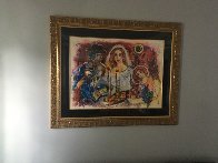 Untitled Wedding 1980 39x47 Huge HS Original Painting by Zamy Steynovitz - 4 Untitled Wedding 1980 39x47 Huge HS Original Painting by Zamy Steynovitz - 4