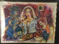 Untitled Wedding 1980 39x47 Huge HS Original Painting by Zamy Steynovitz - 3 Untitled Wedding 1980 39x47 Huge HS Original Painting by Zamy Steynovitz - 3