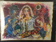 Untitled Wedding 1980 39x47 Huge HS Original Painting by Zamy Steynovitz - 2 Untitled Wedding 1980 39x47 Huge HS Original Painting by Zamy Steynovitz - 2