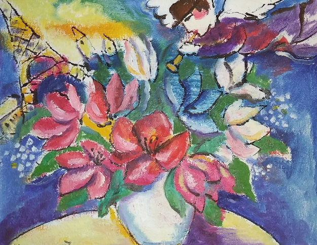 Engle in Paris 15x18 Original Painting by Zamy Steynovitz Engle in Paris 15x18 Original Painting by Zamy Steynovitz