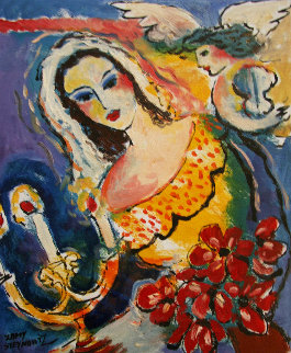 Untitled (Bride And Candles) 13 in Original Painting - Zamy Steynovitz Untitled (Bride And Candles) 13 in Original Painting - Zamy Steynovitz