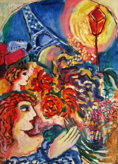 Untitled Painting (paris) 20x14 Original Painting - Zamy Steynovitz Untitled Painting (paris) 20x14 Original Painting - Zamy Steynovitz