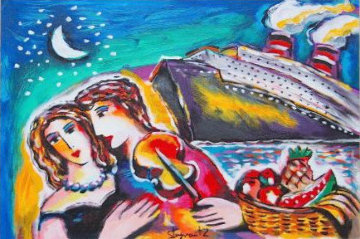 Lover's Paradise 2000 Embellished Limited Edition Print - Zamy Steynovitz Lover's Paradise 2000 Embellished Limited Edition Print - Zamy Steynovitz
