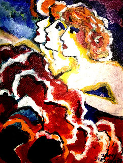 Can Can 20x17 Original Painting - Zamy Steynovitz Can Can 20x17 Original Painting - Zamy Steynovitz