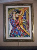 Woman in Floral Dress 1998 Embellished HS Limited Edition Print by Zamy Steynovitz - 1 Woman in Floral Dress 1998 Embellished HS Limited Edition Print by Zamy Steynovitz - 1