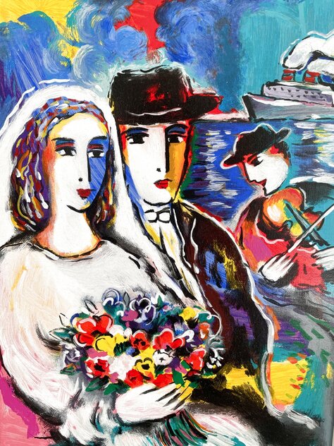 Honeymoon At Sea - Framedc Embellished Giclee on Canvas HS Limited Edition Print by Zamy Steynovitz Honeymoon At Sea - Framedc Embellished Giclee on Canvas HS Limited Edition Print by Zamy Steynovitz