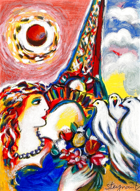 Dove's Promise Embellished Serigraph onnCanvas - HS Limited Edition Print by Zamy Steynovitz Dove's Promise Embellished Serigraph onnCanvas - HS Limited Edition Print by Zamy Steynovitz