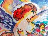 Angel with Flowers and Lovers HS Limited Edition Print by Zamy Steynovitz - 2