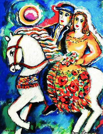 Equestrian 1995 Embellished Limited Edition Print - Zamy Steynovitz