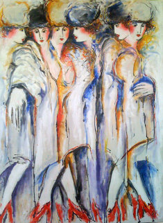 Red Shoes 1986 40x30 Super Huge Original Painting - Zamy Steynovitz Red Shoes 1986 40x30 Super Huge Original Painting - Zamy Steynovitz