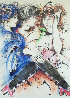 Three Women Together 1985 33x27 HS Original Painting by Zamy Steynovitz - 0