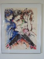 Three Women Together 1985 33x27 HS Original Painting by Zamy Steynovitz - 1 Three Women Together 1985 33x27 HS Original Painting by Zamy Steynovitz - 1