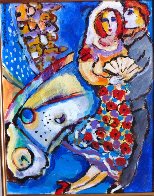 Untitled Couple Painting 14x11 HS Original Painting by Zamy Steynovitz - 1 Untitled Couple Painting 14x11 HS Original Painting by Zamy Steynovitz - 1
