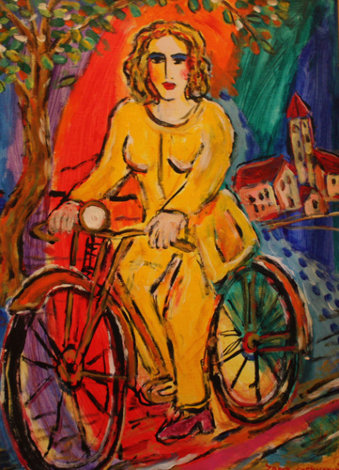 A Ride Into the Country 2000 29x24 HS Original Painting - Zamy Steynovitz