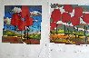 Original  (Red Trees 1) Pastel  2002 23 x 23 Original Painting by Helen Zarin - 1