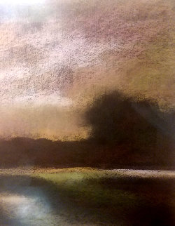 Untitled Landscape 1990 17x17 Original Painting - Helen Zarin Untitled Landscape 1990 17x17 Original Painting - Helen Zarin