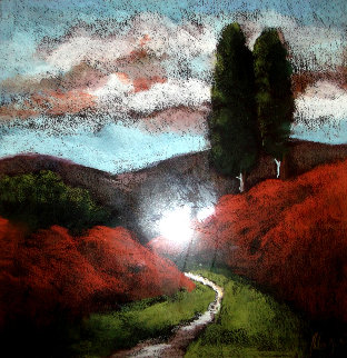 Untitled Landscape 1990 29x23 Original Painting - Helen Zarin Untitled Landscape 1990 29x23 Original Painting - Helen Zarin