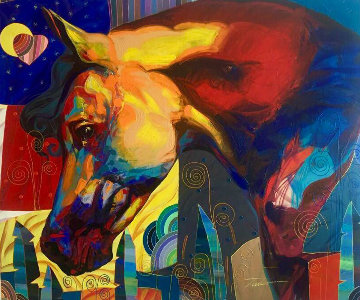 Azabache 2014 47x55 Super Huge Original Painting - Tadeo Zavaleta Azabache 2014 47x55 Super Huge Original Painting - Tadeo Zavaleta