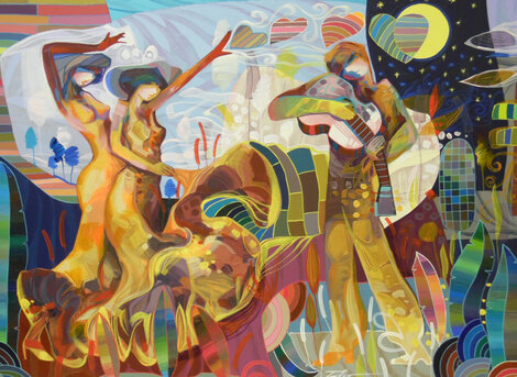 De Rumba 2013 - 52x40 Huge - Music Original Painting - Tadeo Zavaleta