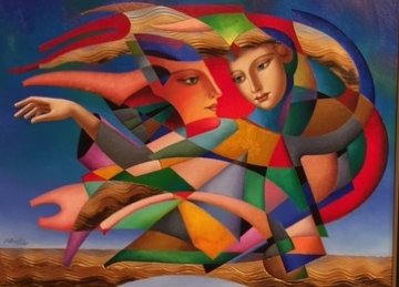 Cubist Dream 2016 39x49 Huge Original Painting - Oleg Zhivetin