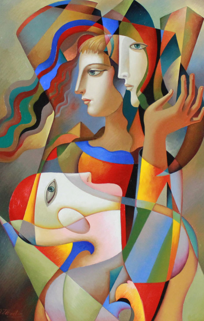 Silent Talk 2016 32x44 Original Painting by Oleg Zhivetin Silent Talk 2016 32x44 Original Painting by Oleg Zhivetin