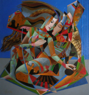 Untitled Painting 2002 48x48  Huge Original Painting - Oleg Zhivetin
