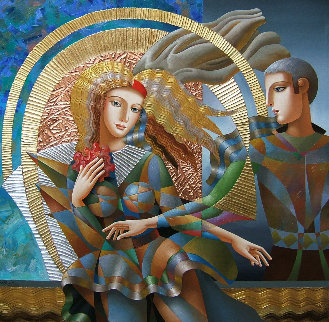 Dance 2018 48x48 Huge Original Painting - Oleg Zhivetin Dance 2018 48x48 Huge Original Painting - Oleg Zhivetin