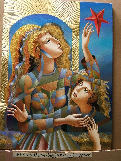 Red Star 2018 44x32 Super Huge Original Painting - Oleg Zhivetin Red Star 2018 44x32 Super Huge Original Painting - Oleg Zhivetin