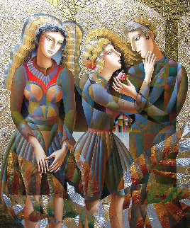 A Rose For Her 2018 77x64 Huge! Original Painting - Oleg Zhivetin A Rose For Her 2018 77x64 Huge! Original Painting - Oleg Zhivetin
