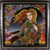 Flower Child 43x43 Huge Mixed Media Original Painting by Oleg Zhivetin - 1 Flower Child 43x43 Huge Mixed Media Original Painting by Oleg Zhivetin - 1