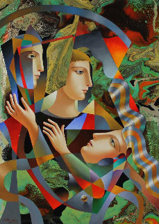 Strange Game 51x39 Super Huge Original Painting - Oleg Zhivetin Strange Game 51x39 Super Huge Original Painting - Oleg Zhivetin