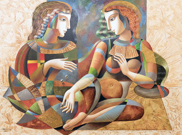 Expectations 58x47 Original Painting - Oleg Zhivetin Expectations 58x47 Original Painting - Oleg Zhivetin