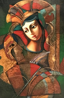 Thoughtfulness AP 1999 Embellished Limited Edition Print - Oleg Zhivetin Thoughtfulness AP 1999 Embellished Limited Edition Print - Oleg Zhivetin