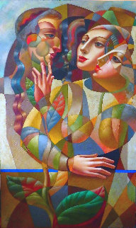 Gentle Touch 1999 80x48 Huge Original Painting - Oleg Zhivetin Gentle Touch 1999 80x48 Huge Original Painting - Oleg Zhivetin