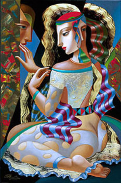 Man On Her Mind AP 2001 Embellished Limited Edition Print by Oleg Zhivetin