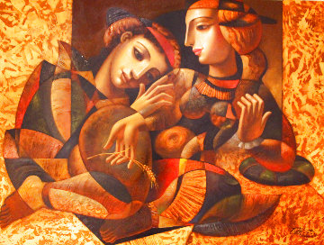 Trust 2000 49x61 Original Painting - Oleg Zhivetin Trust 2000 49x61 Original Painting - Oleg Zhivetin