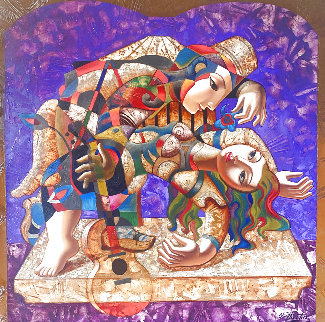 Purple Mood 2008 68x68 Super Huge Original Painting - Oleg Zhivetin Purple Mood 2008 68x68 Super Huge Original Painting - Oleg Zhivetin